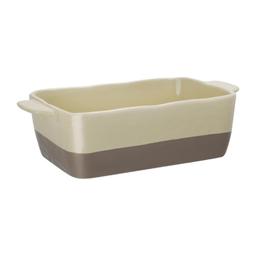 Plat à rôtir rectangulaire 2500ml - Crème et taupe - Olympia