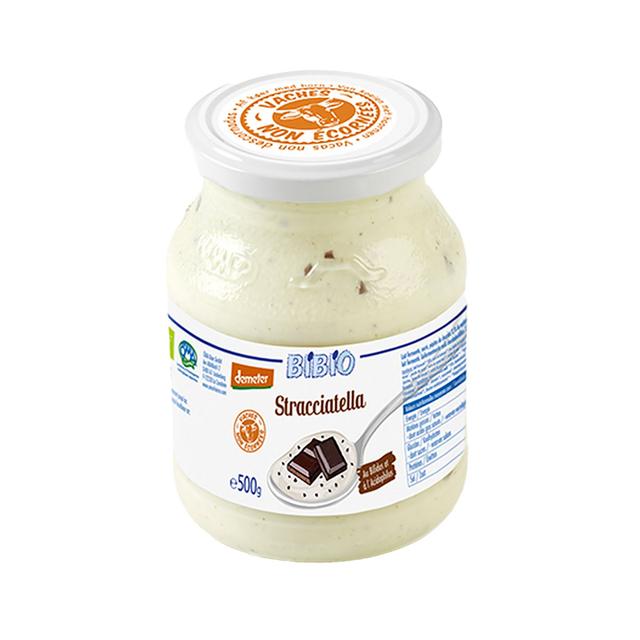 Yaourt au lait entier fermenté stracciatella 500g