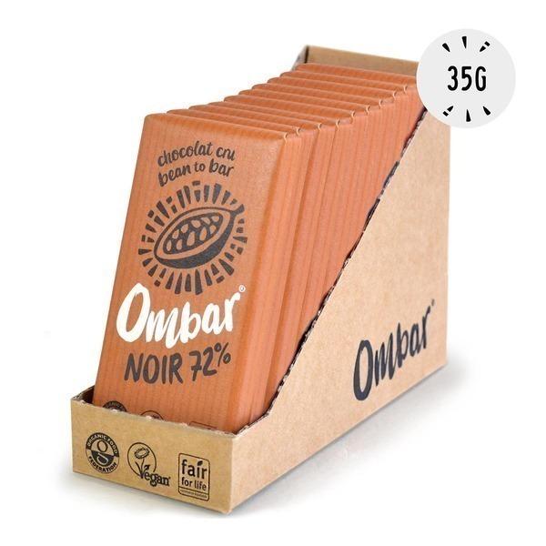 Lot de 9+1 Chocolats Crus 72% Cacao 35g Bio