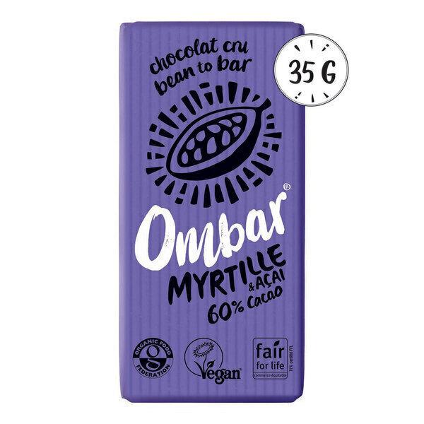 Chocolat Cru Myrtille - Acai 35g Bio