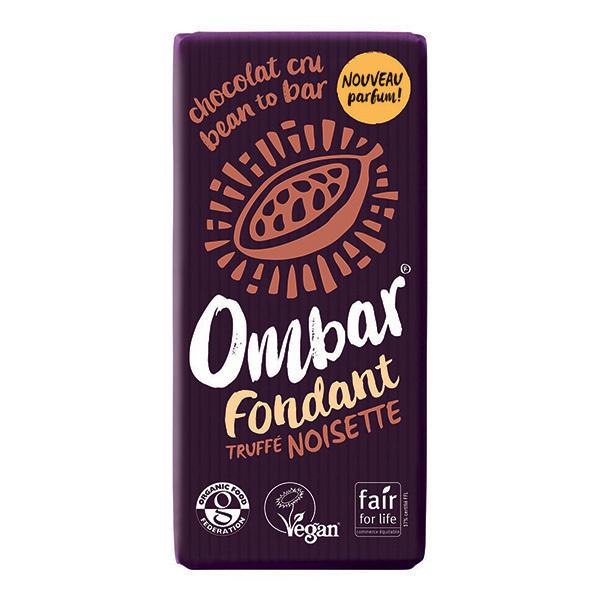 Chocolat noir cœur truffé noisette 70g