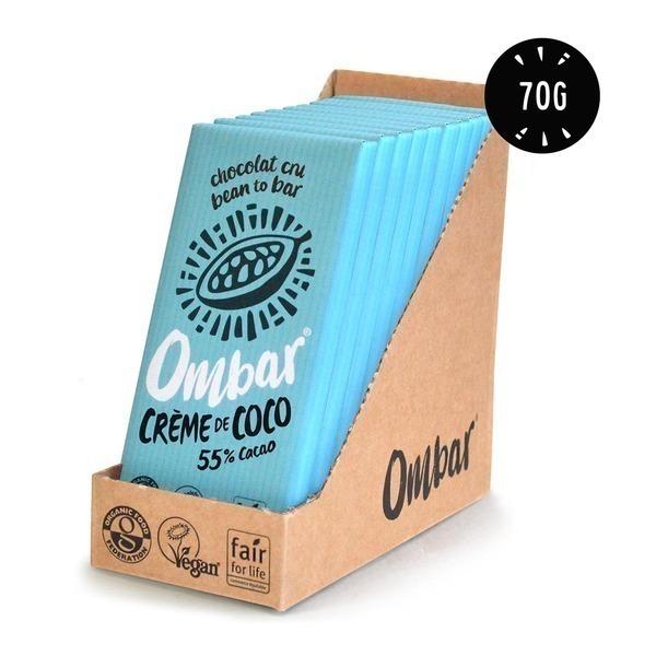 Lot de 9+1 Chocolats Crus à la Crème de Coco 70g Bio