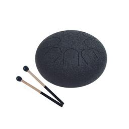 Mini Tongue Drum Noir Diamètre 15 cm