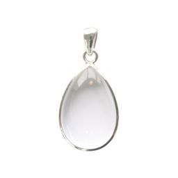 Pendentif Cristal de Roche Argent 925 Forme goutte Grand modèle