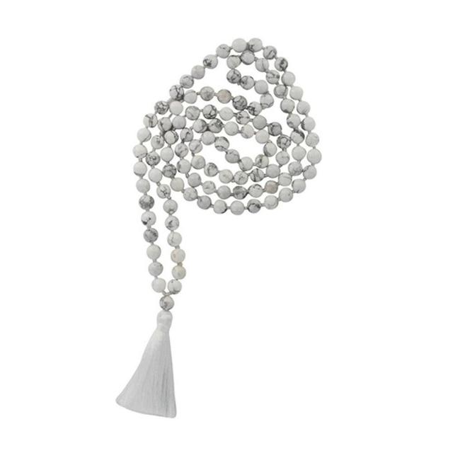 Mala en Howlite Blanche 108 perles