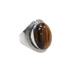 Bague Oeil de Tigre Argent 925 Manika T54