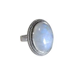 Bague Pierre de Lune Argent 925 Ronde T53