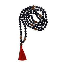 Mala en Lapis Lazuli et Rudraksha 108 perles