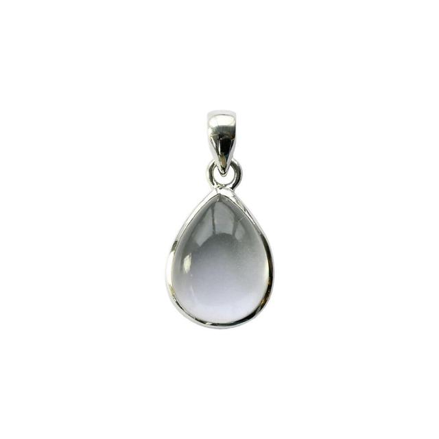 Pendentif Cristal de Roche Argent 925 Forme goutte Petit modèle