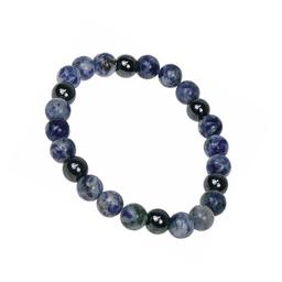 Bracelet Sodalite et Hématite Perles rondes 8 mm