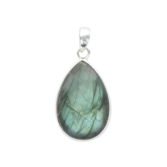 Pendentif Labradorite Argent 925 Forme goutte Grand modèle