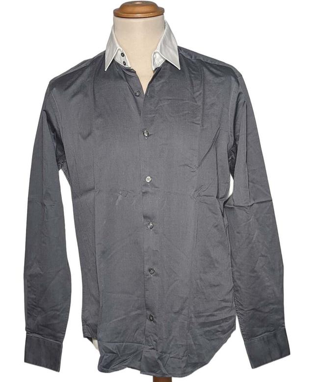 chemise manches longues AZZARO 40 - T3 - L Gris