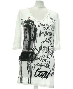 top manches longues DESIGUAL 40 - T3 - L Blanc