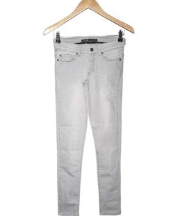 jean slim femme IKKS 34 - T0 - XS Gris