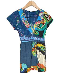 top manches courtes DESIGUAL 36 - T1 - S Bleu