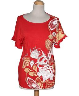 top manches courtes DESIGUAL 36 - T1 - S Rouge