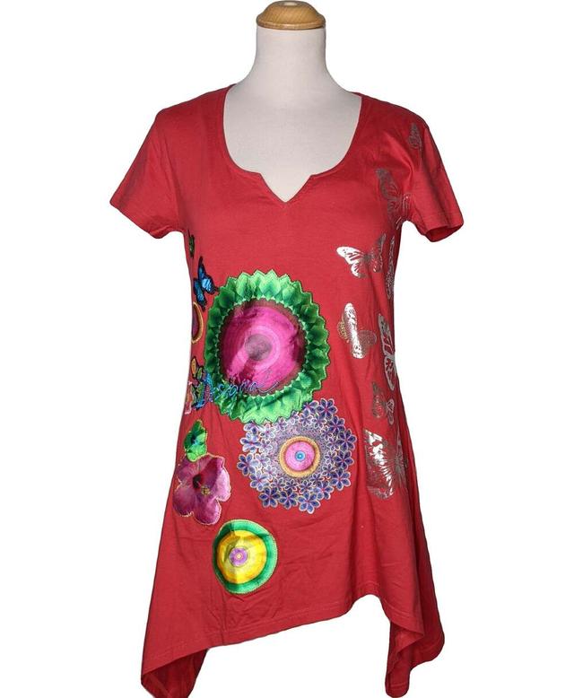 top manches courtes DESIGUAL 38 - T2 - M Rouge