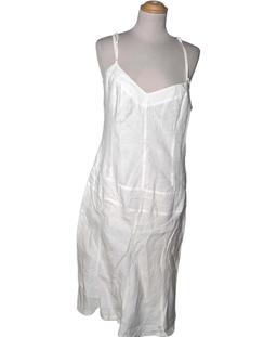 robe mi-longue SISLEY 38 - T2 - M Blanc