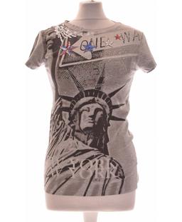 top manches courtes PINKO 38 - T2 - M Gris