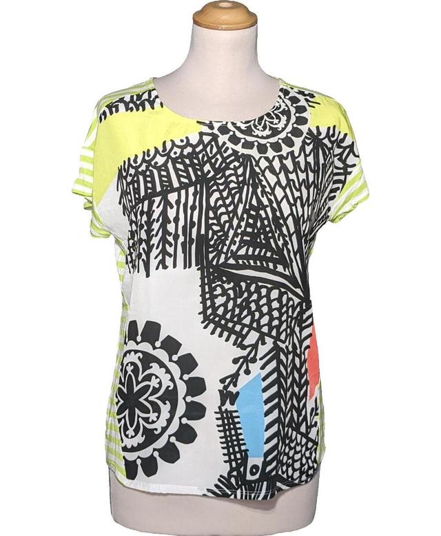 top manches courtes DESIGUAL 38 - T2 - M Blanc