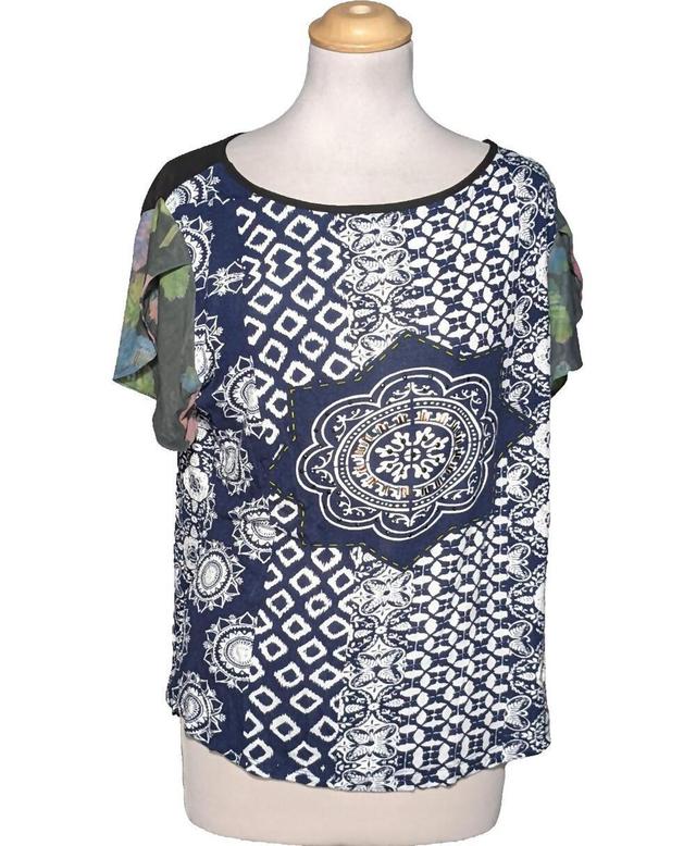 top manches courtes DESIGUAL 42 - T4 - L/XL Bleu