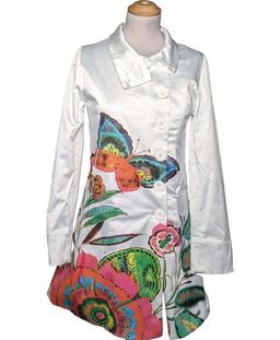 manteau femme DESIGUAL 38 - T2 - M Blanc