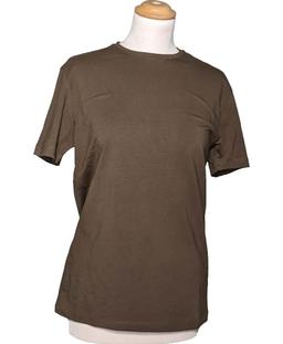 t-shirt manches courtes MASSIMO DUTTI 38 - T2 - M Noir