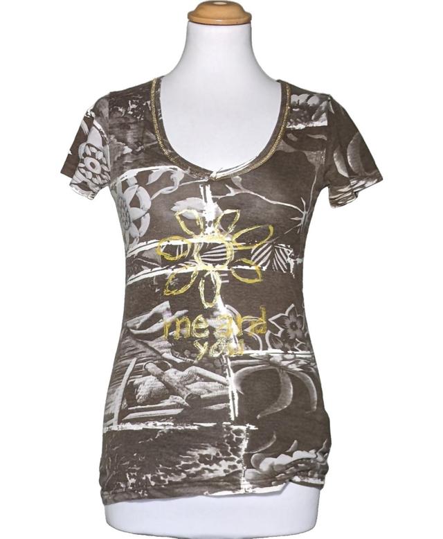 top manches courtes DESIGUAL 36 - T1 - S Marron