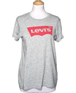 top manches courtes LEVI'S 38 - T2 - M Gris