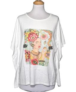 top manches courtes DESIGUAL 40 - T3 - L Blanc