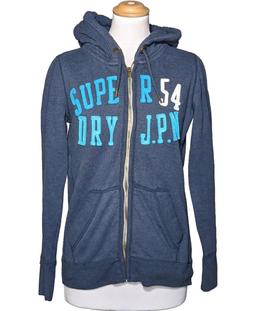 sweat femme SUPERDRY 38 - T2 - M Bleu