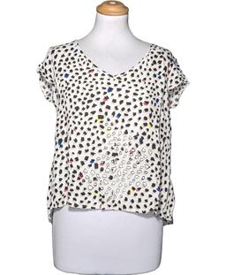 blouse BENETTON 38 - T2 - M Blanc