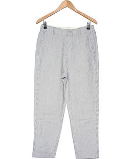 pantalon droit femme UNIQLO 38 - T2 - M Blanc