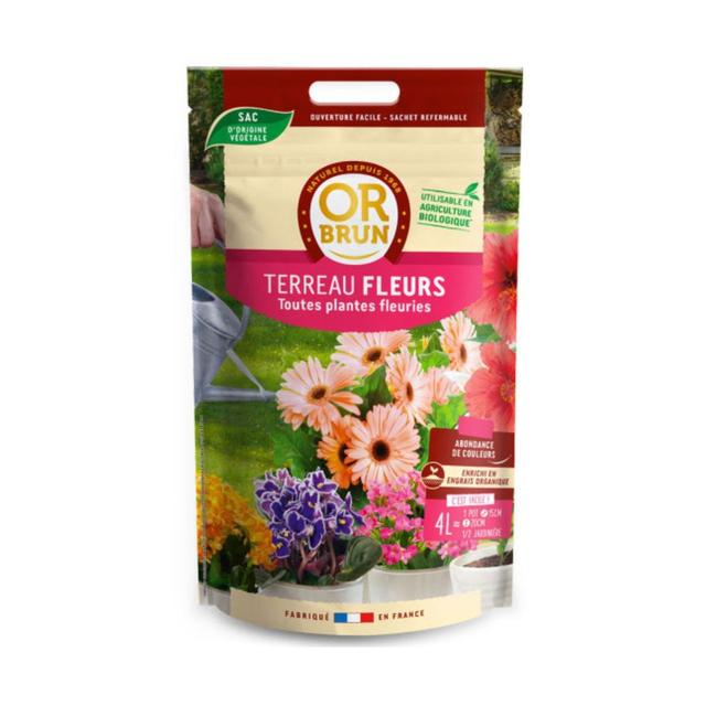 Terreau pour fleurs - 4l