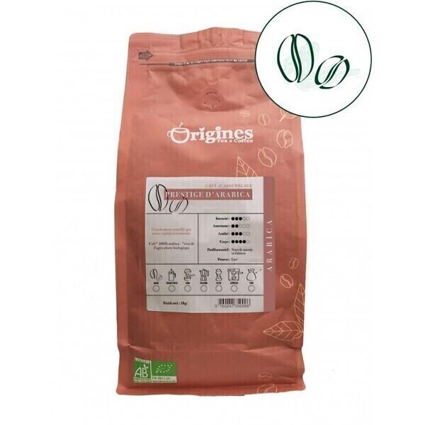 Café Bio Prestige d'Arabica - Blend Pur Arabica - Grain 1kg