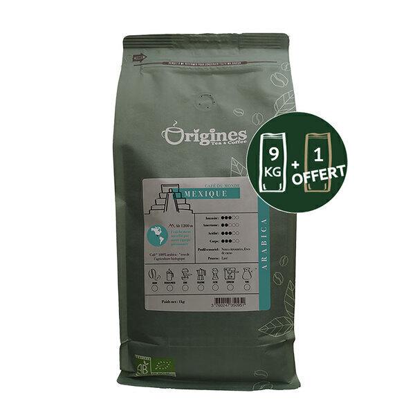 Pack 9 kg + 1 offert - Café Bio Mexique - Pur Arabica