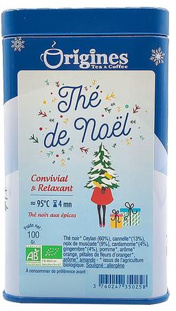 Thé Noir Bio Thé de Noël Bio - Ceylan - Boîte Métal - 100g