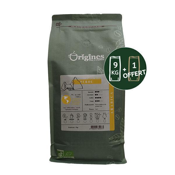 Pack 9 kg + 1 offert - Café Bio Pérou - Pur Arabica