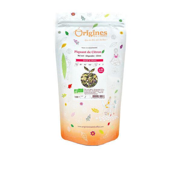 Thé Vert Bio Piquant de Citron - Ceylan - Sachet 100g