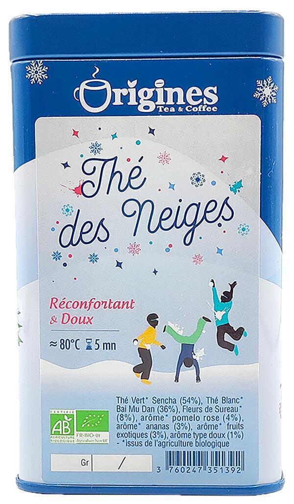 Thé Vert et Blanc Bio Thé des neiges - Chine - Boîte Métal - 80g