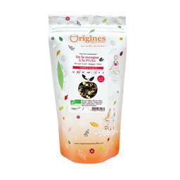 Thé Noir et Vert Bio De la mangue à  la pêche - Sachet 100g