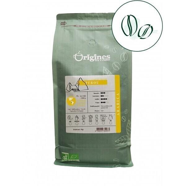 Café Bio Pérou - Pur Arabica - Grain 1kg