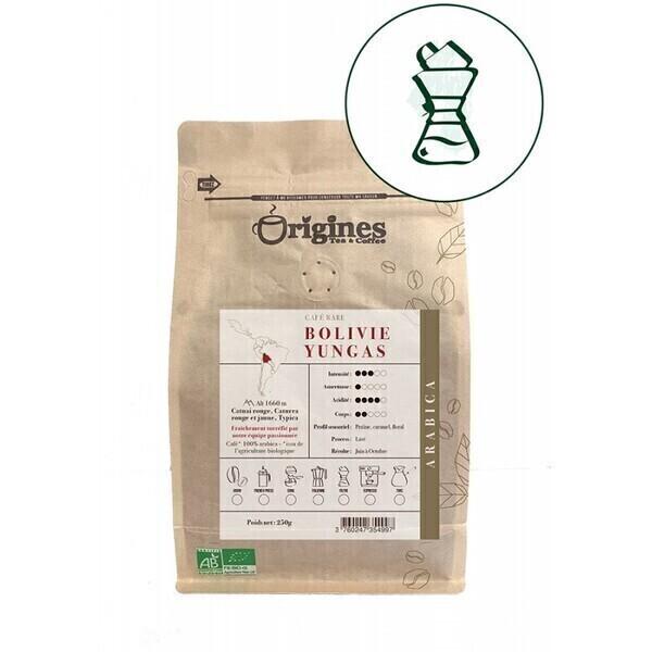 Café Rare bio - Bolivie Yungas - Moulu 250g