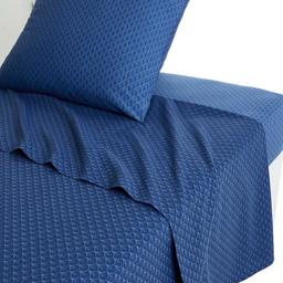 Drap plat en bambou bleu marine 240x300