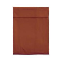 Drap plat en coton terracotta 240x300