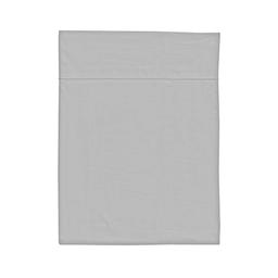 Drap plat en coton gris mastic 270x300