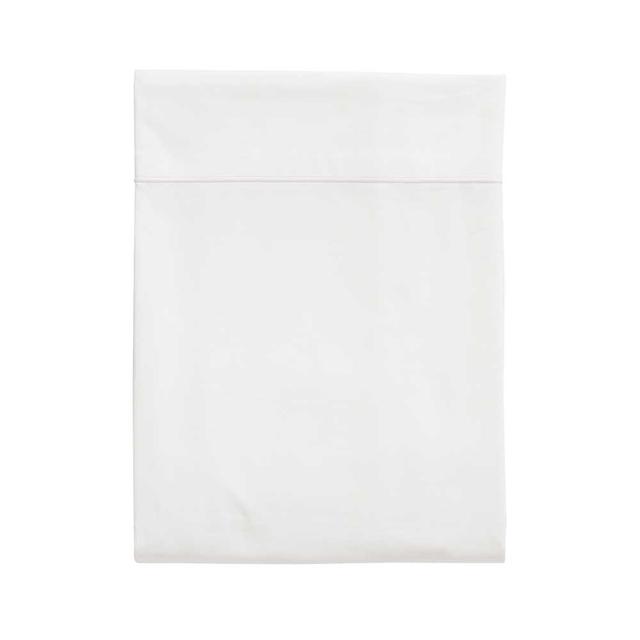 Drap plat en coton blanc 270x300