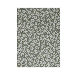 Drap plat imprimé en lyocell vert 240x300