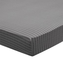 Drap housse imprimé en lyocell gris 140x190