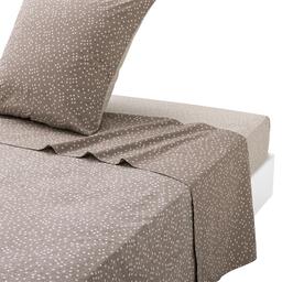 Drap plat imprimé en bambou marron 240x300